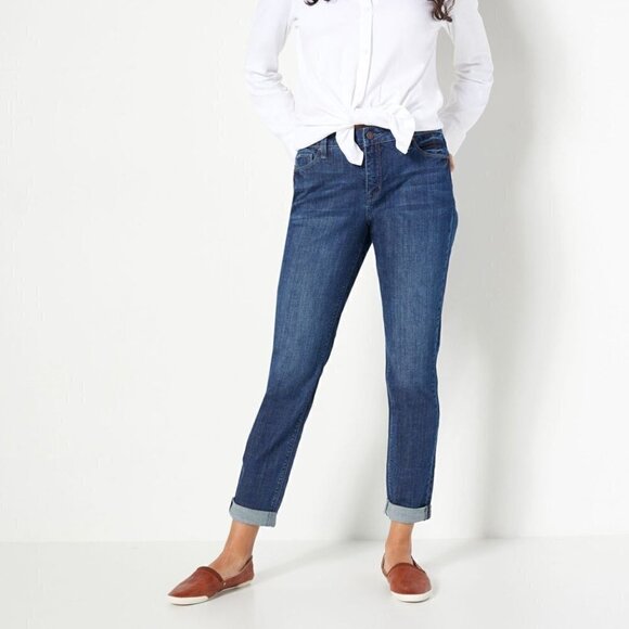 Laurie Felt Classic Denim Girlfriend Jeans Medium Wash A459932, Size 8, EUC - Picture 11 of 11